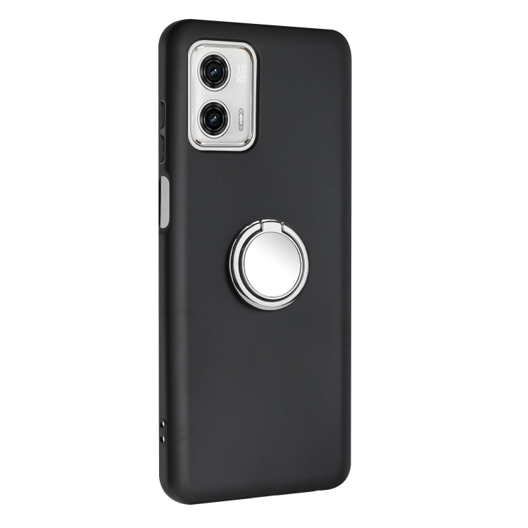 For Motorola Moto G73 Matte Ring Holder TPU Phone Case