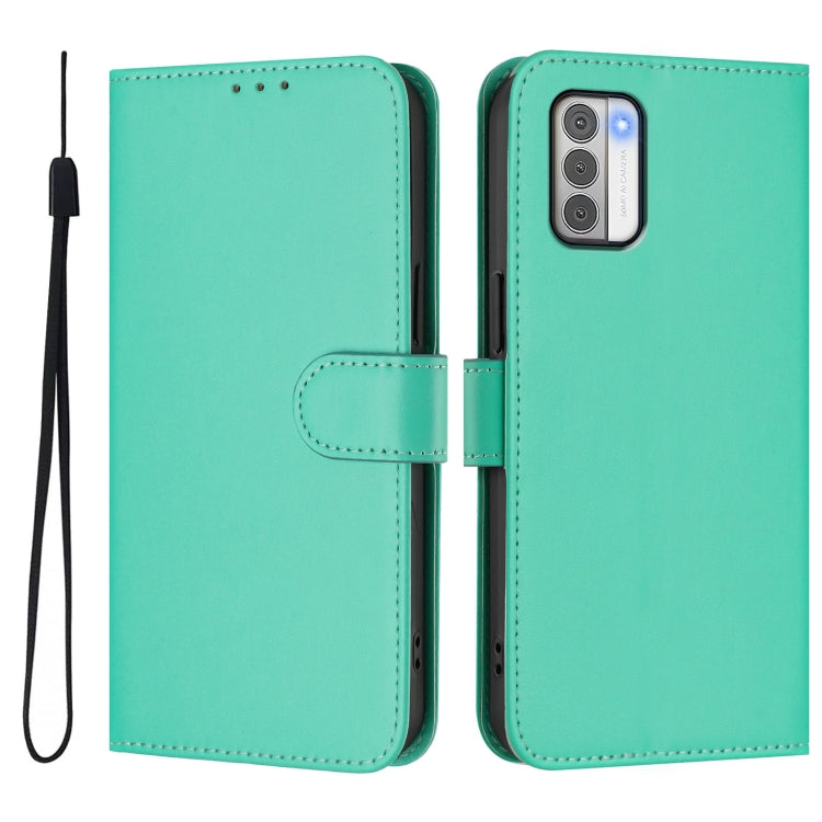 For Nokia G42 / G310 Skin Feel Solid Color Leather Phone Case with Lanyard