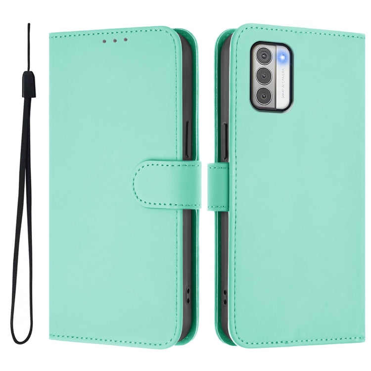 For Nokia G42 / G310 Skin Feel Solid Color Leather Phone Case with Lanyard