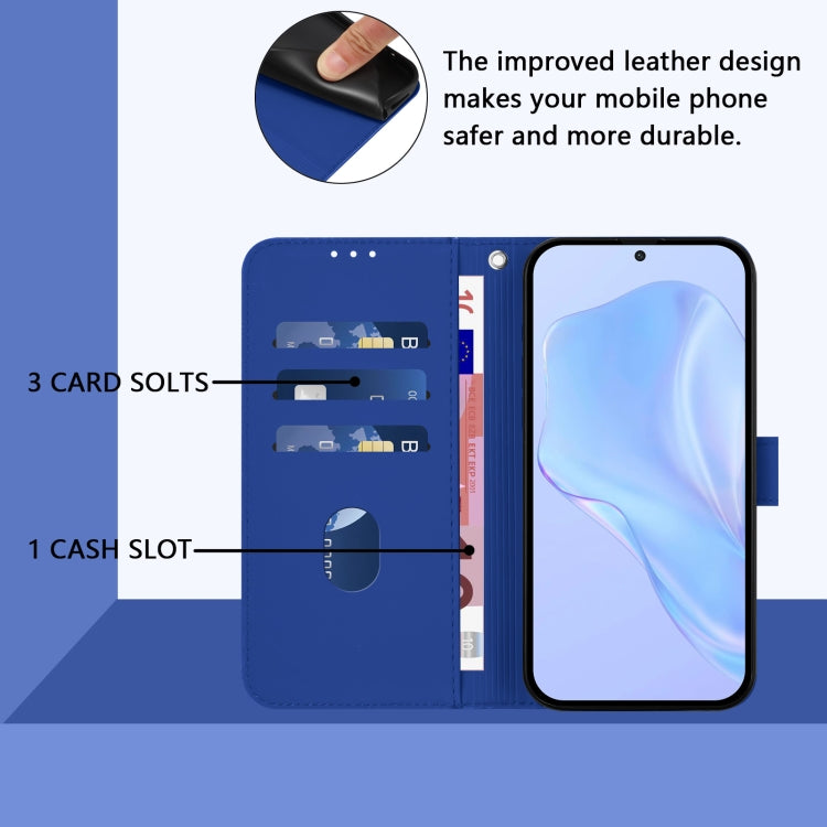 For Nokia C02 Skin Feel Solid Color Leather Phone Case with Lanyard