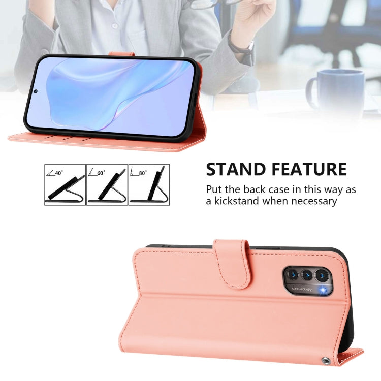 For Nokia G11 4G / G21 4G Skin Feel Solid Color Leather Phone Case with Lanyard