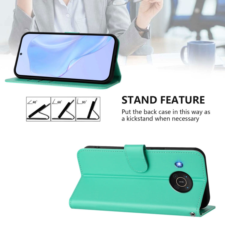 For Nokia X20 / X10 Skin Feel Solid Color Leather Phone Case with Lanyard