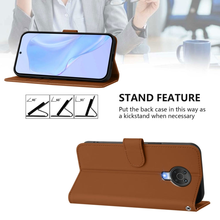 For Nokia 6.3 / G20 / G10 Skin Feel Solid Color Leather Phone Case with Lanyard