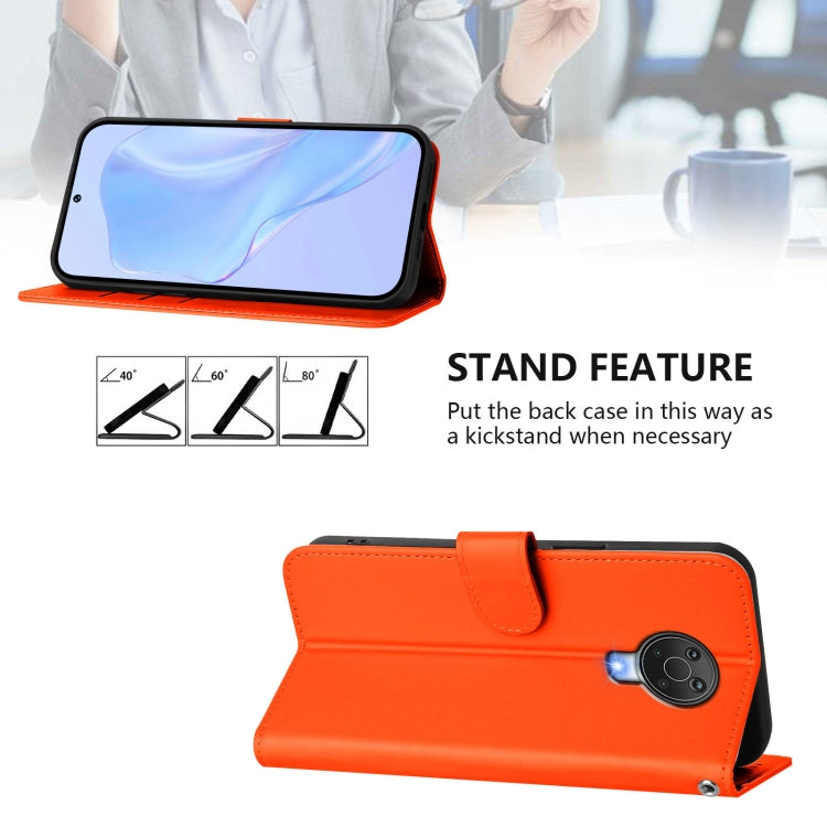 For Nokia 6.3 / G20 / G10 Skin Feel Solid Color Leather Phone Case with Lanyard