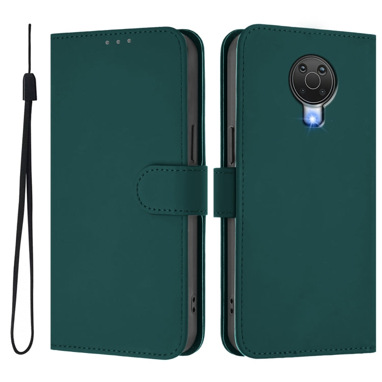 For Nokia 6.3 / G20 / G10 Skin Feel Solid Color Leather Phone Case with Lanyard