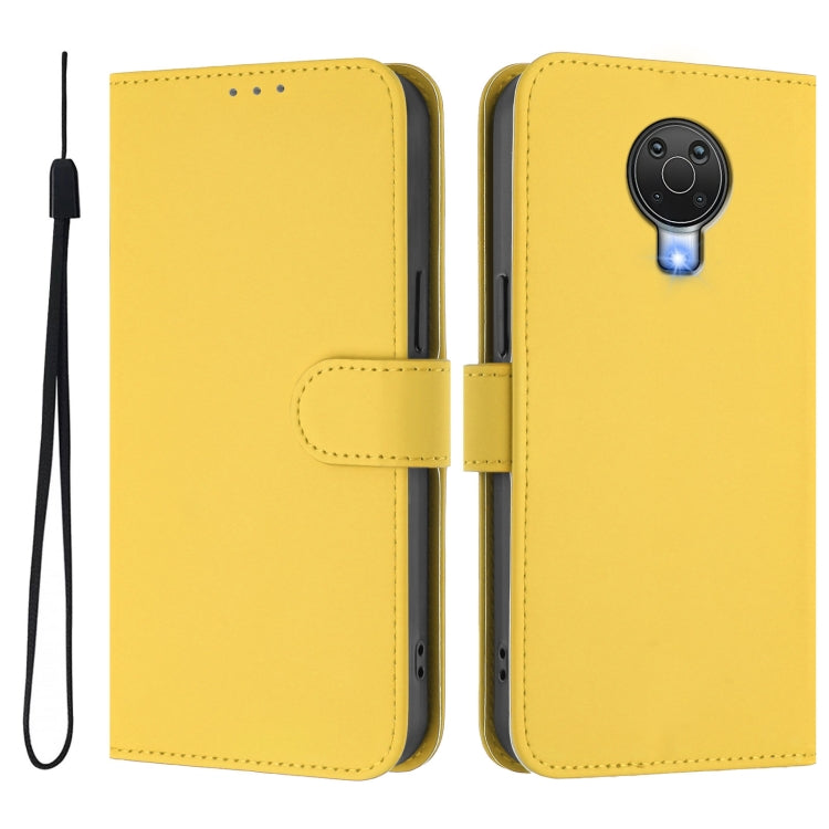 For Nokia 6.3 / G20 / G10 Skin Feel Solid Color Leather Phone Case with Lanyard