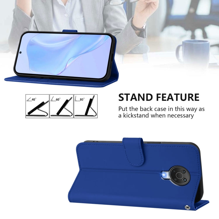 For Nokia 6.3 / G20 / G10 Skin Feel Solid Color Leather Phone Case with Lanyard
