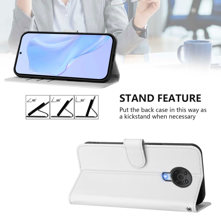 For Nokia 6.3 / G20 / G10 Skin Feel Solid Color Leather Phone Case with Lanyard