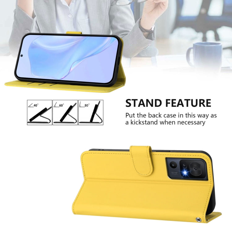 For TCL 40 SE Skin Feel Solid Color Leather Phone Case with Lanyard
