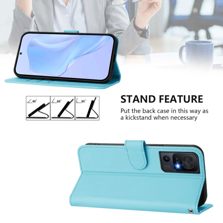 For TCL 40 SE Skin Feel Solid Color Leather Phone Case with Lanyard