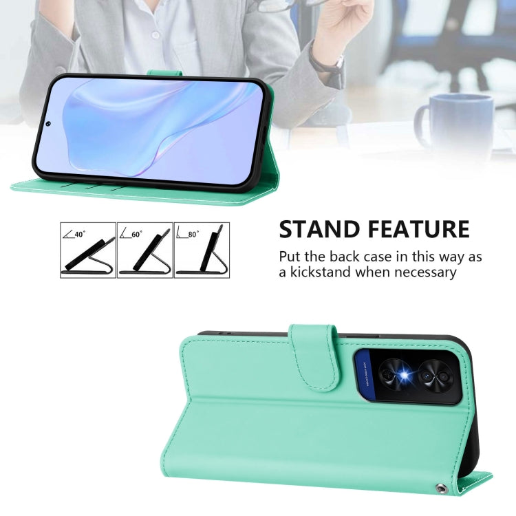 For TCL 50 5G / 50 XE NxtPaper 5G Skin Feel Solid Color Leather Phone Case with Lanyard