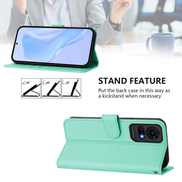 For TCL 50 LE Skin Feel Solid Color Leather Phone Case with Lanyard