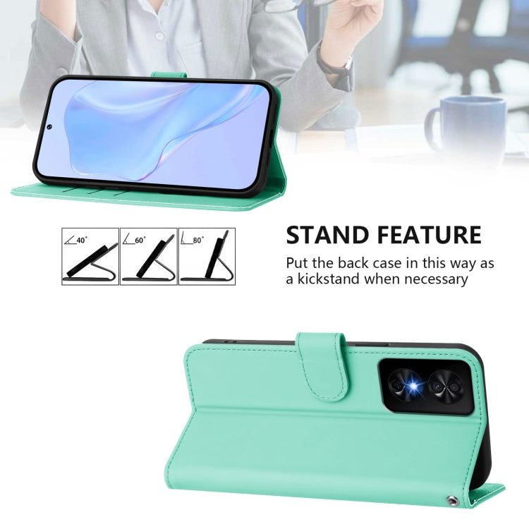 For TCL 50 SE Skin Feel Solid Color Leather Phone Case with Lanyard