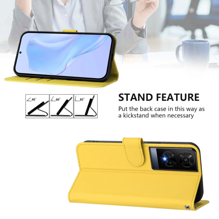 For TCL 50 XE Skin Feel Solid Color Leather Phone Case with Lanyard