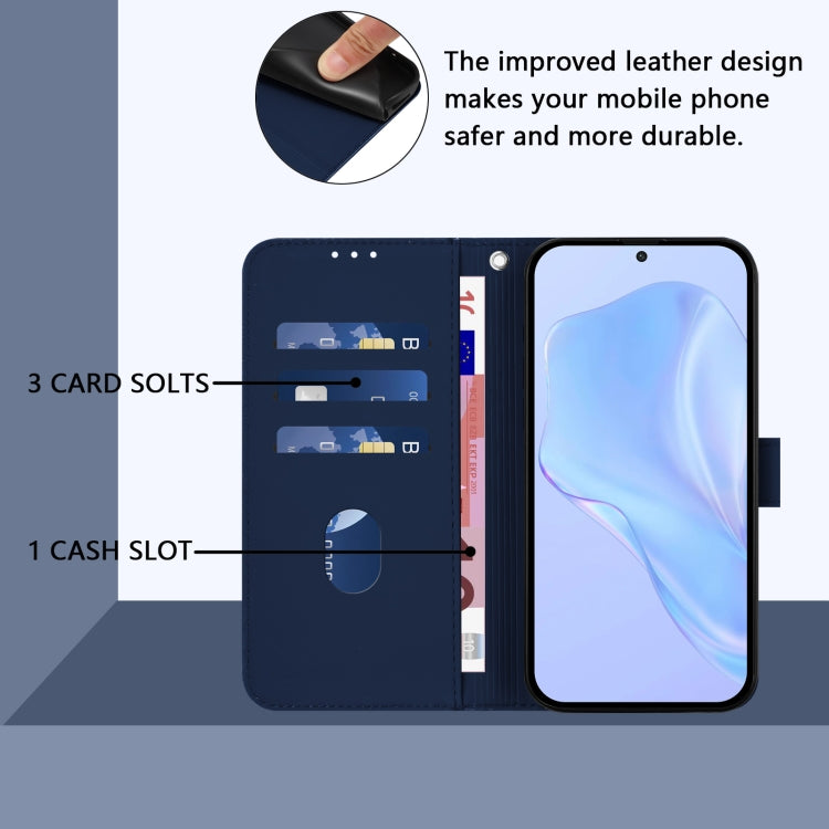 For TCL 50 XE Skin Feel Solid Color Leather Phone Case with Lanyard