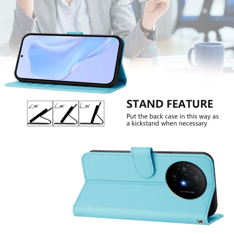 For TCL 50 XL Skin Feel Solid Color Leather Phone Case with Lanyard