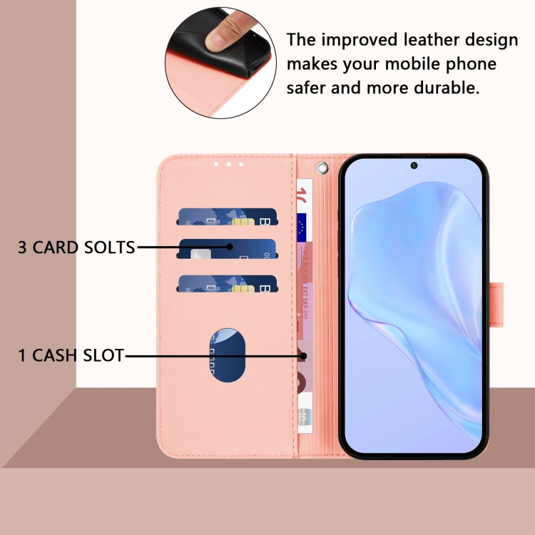For TCL 501 Skin Feel Solid Color Leather Phone Case with Lanyard