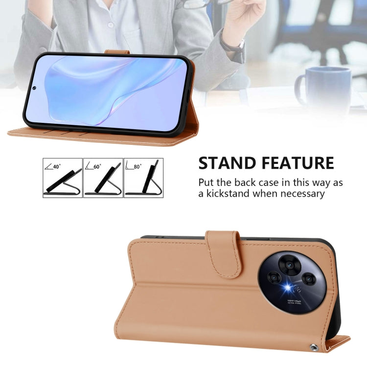 For TCL 50 Pro NxtPaper Skin Feel Solid Color Leather Phone Case with Lanyard