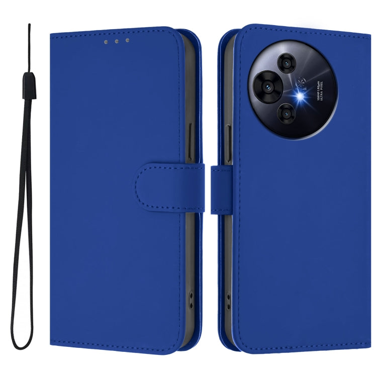 For TCL 50 Pro NxtPaper Skin Feel Solid Color Leather Phone Case with Lanyard