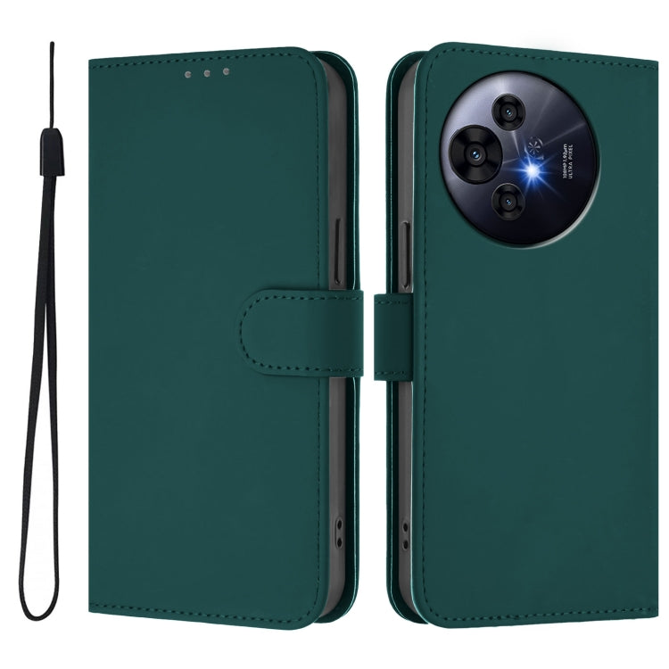 For TCL 50 Pro NxtPaper Skin Feel Solid Color Leather Phone Case with Lanyard