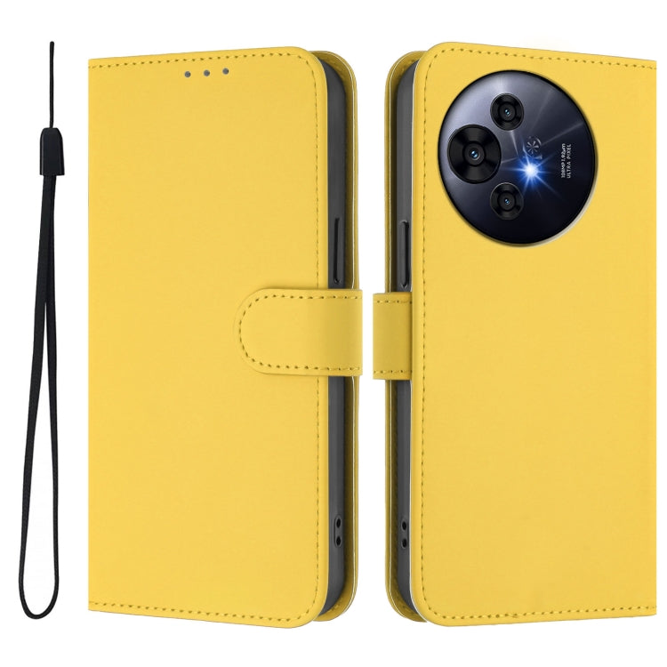 For TCL 50 Pro NxtPaper Skin Feel Solid Color Leather Phone Case with Lanyard