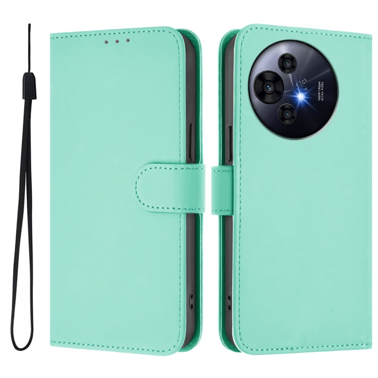 For TCL 50 Pro NxtPaper Skin Feel Solid Color Leather Phone Case with Lanyard