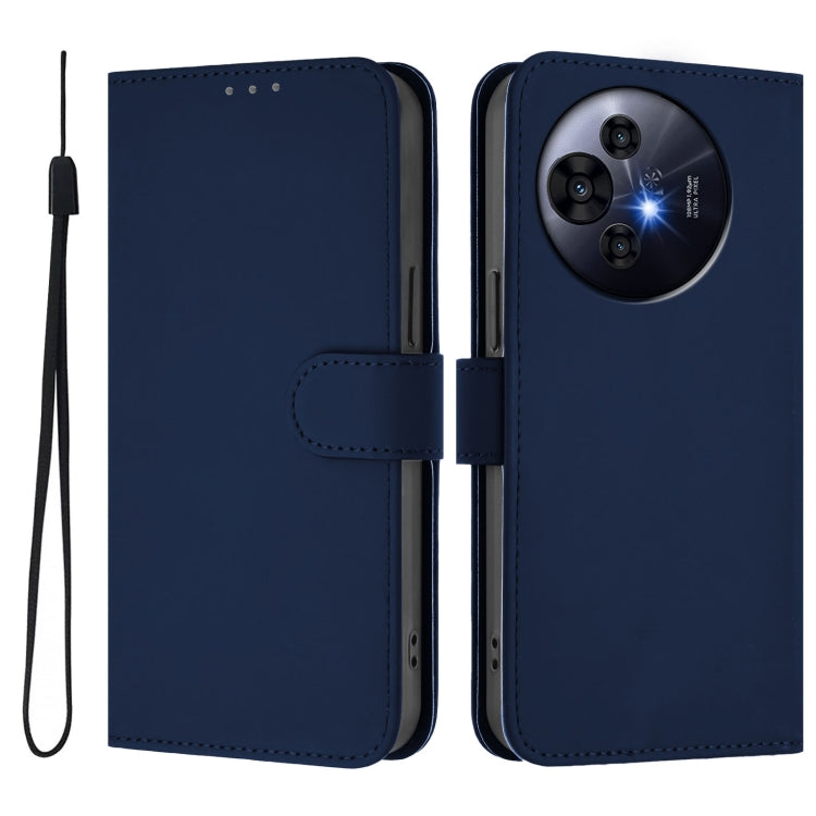 For TCL 50 Pro NxtPaper Skin Feel Solid Color Leather Phone Case with Lanyard