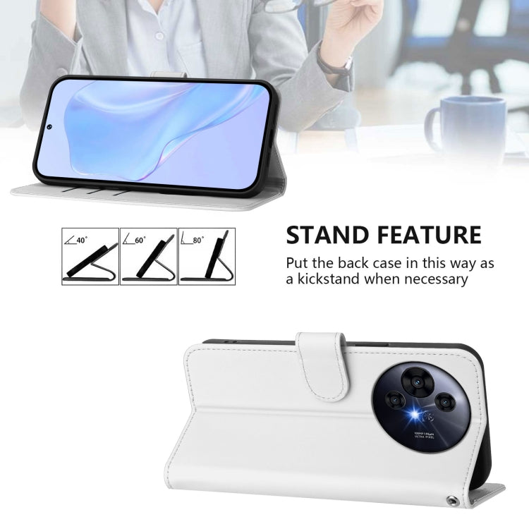 For TCL 50 Pro NxtPaper Skin Feel Solid Color Leather Phone Case with Lanyard