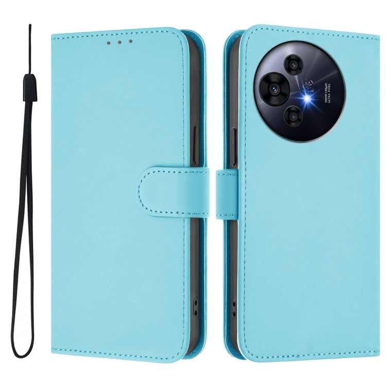 For TCL 50 Pro NxtPaper Skin Feel Solid Color Leather Phone Case with Lanyard
