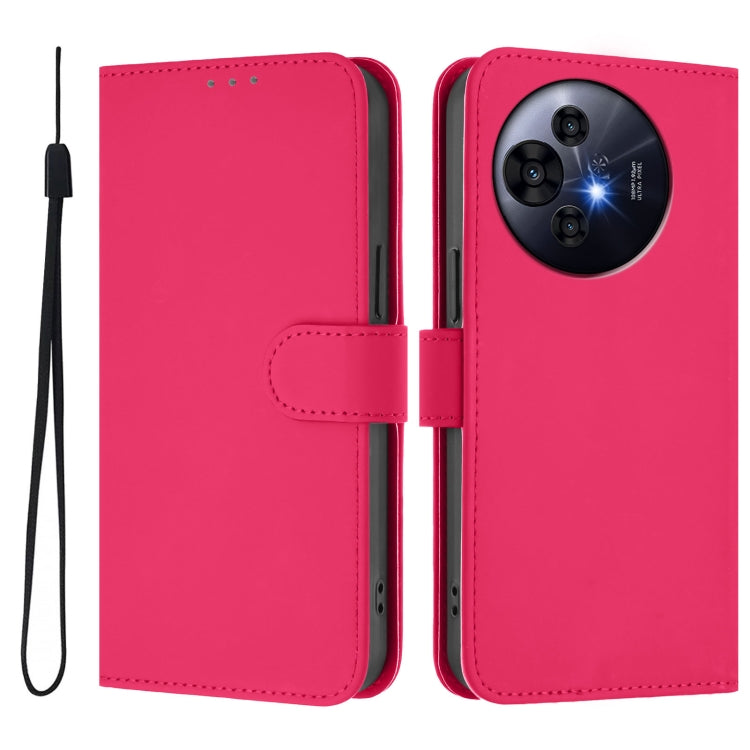 For TCL 50 Pro NxtPaper Skin Feel Solid Color Leather Phone Case with Lanyard
