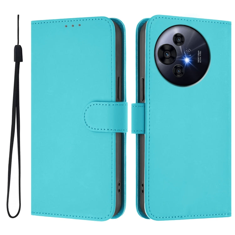 For TCL 50 Pro NxtPaper Skin Feel Solid Color Leather Phone Case with Lanyard