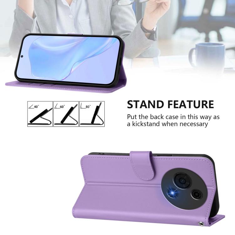 For TCL 60 NxtPaper Skin Feel Solid Color Leather Phone Case with Lanyard