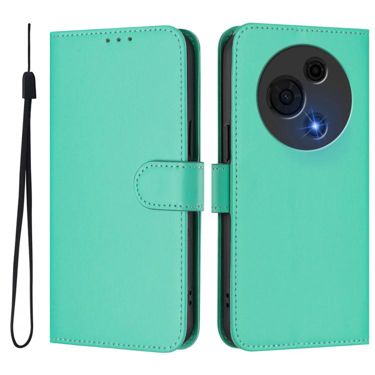 For TCL 60 NxtPaper Skin Feel Solid Color Leather Phone Case with Lanyard