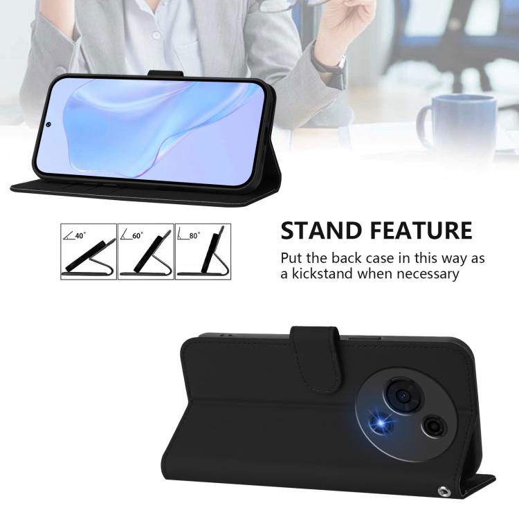 For TCL 60 NxtPaper Skin Feel Solid Color Leather Phone Case with Lanyard