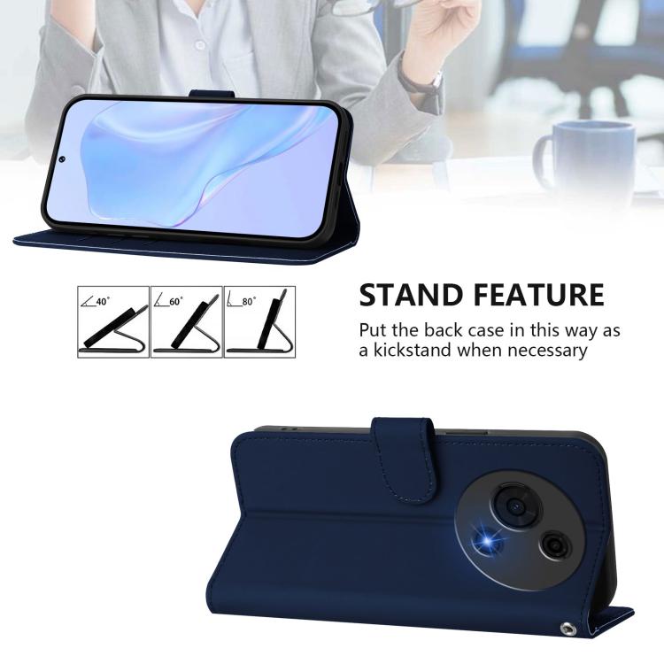 For TCL 60 NxtPaper Skin Feel Solid Color Leather Phone Case with Lanyard