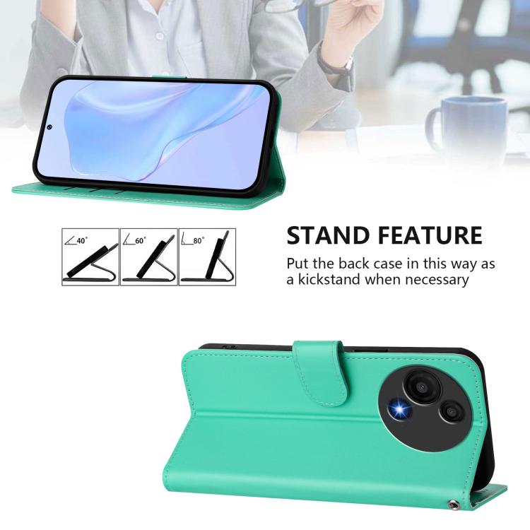 For TCL 605 / 60 SE Skin Feel Solid Color Leather Phone Case with Lanyard