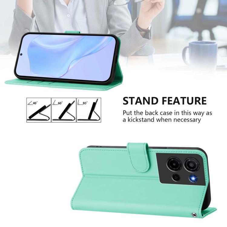 For TCL K32 5G / K33 5G Skin Feel Solid Color Leather Phone Case with Lanyard
