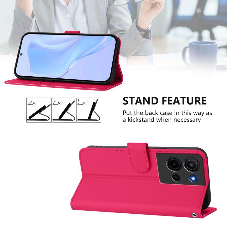 For TCL K32 5G / K33 5G Skin Feel Solid Color Leather Phone Case with Lanyard