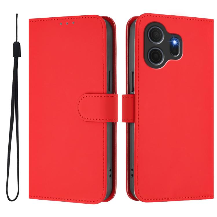 For TCL Nxtpaper 70 Pro 5G Skin Feel Solid Color Leather Phone Case with Lanyard