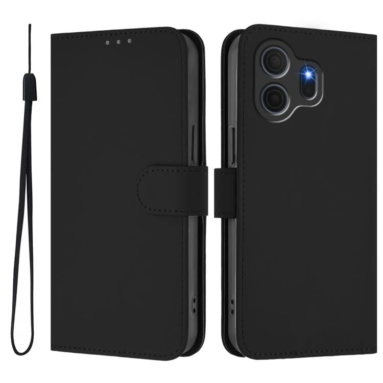 For TCL Nxtpaper 70 Pro 5G Skin Feel Solid Color Leather Phone Case with Lanyard