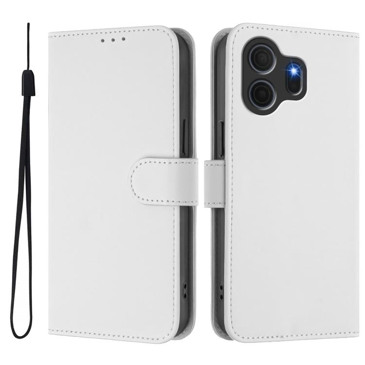 For TCL Nxtpaper 70 Pro 5G Skin Feel Solid Color Leather Phone Case with Lanyard