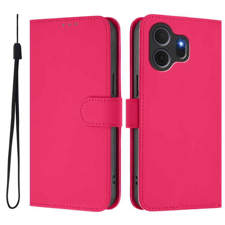 For TCL Nxtpaper 70 Pro 5G Skin Feel Solid Color Leather Phone Case with Lanyard