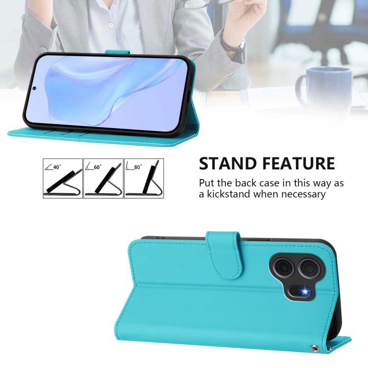 For TCL Nxtpaper 70 Pro 5G Skin Feel Solid Color Leather Phone Case with Lanyard