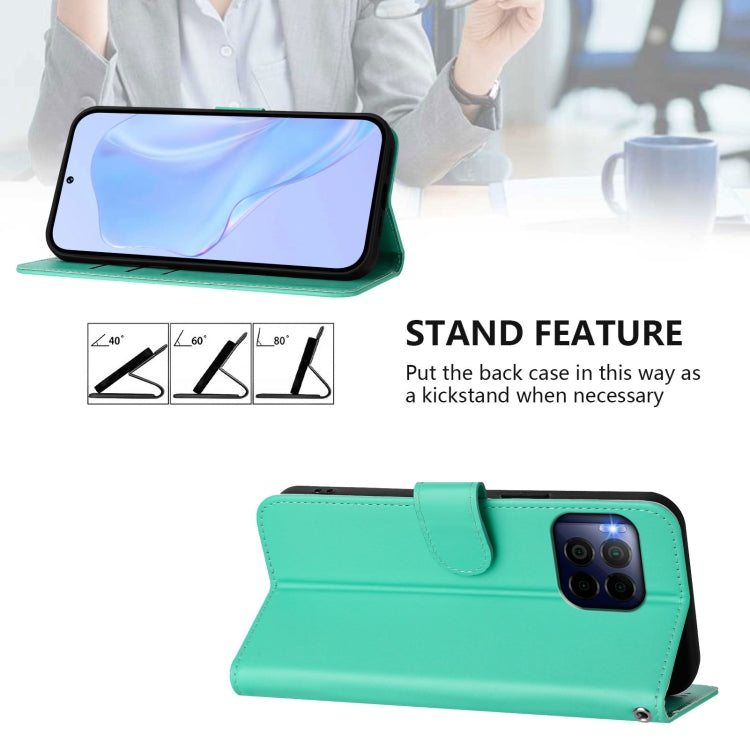 For T-Mobile Revvl 7 Pro 5G Skin Feel Solid Color Leather Phone Case with Lanyard