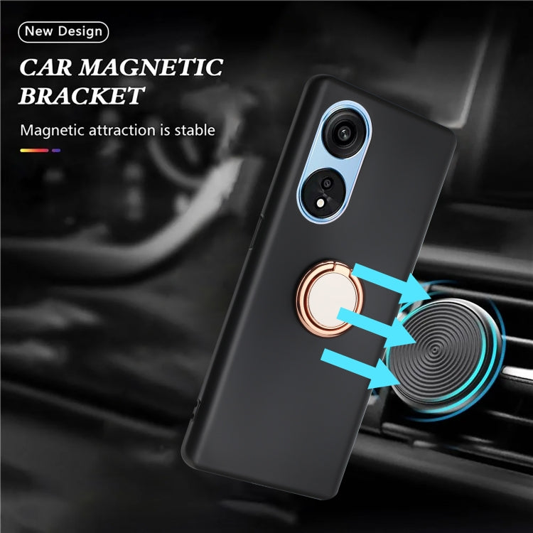 For OPPO A1 Pro / Reno8 T 5G Matte Ring Holder TPU Phone Case