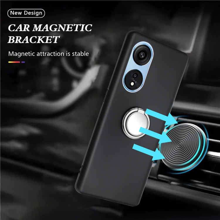 For OPPO A1 Pro / Reno8 T 5G Matte Ring Holder TPU Phone Case