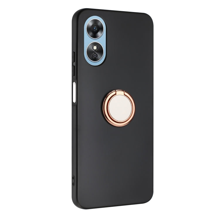 For OPPO A18 / A38 Matte Ring Holder TPU Phone Case