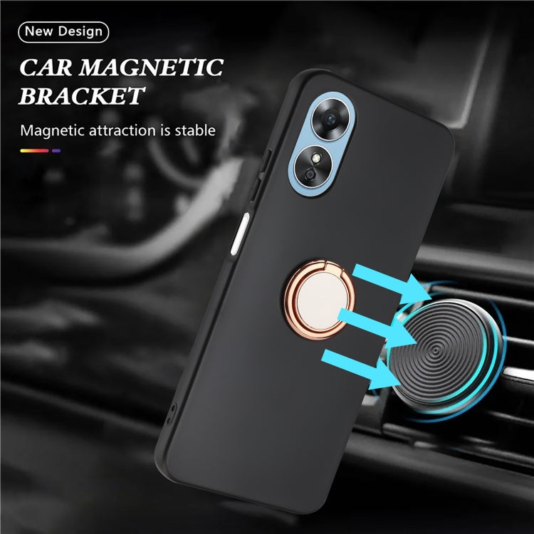 For OPPO A18 / A38 Matte Ring Holder TPU Phone Case