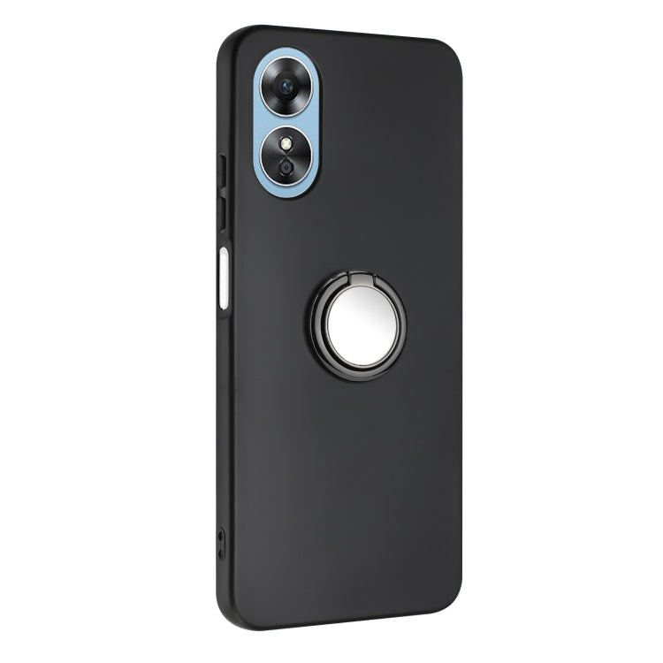 For OPPO A18 / A38 Matte Ring Holder TPU Phone Case