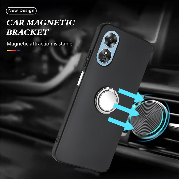 For OPPO A18 / A38 Matte Ring Holder TPU Phone Case